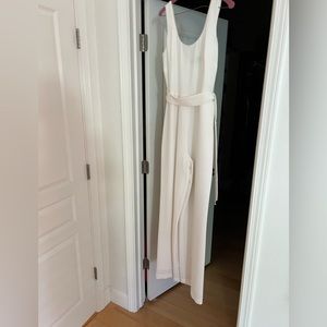 Karl Lagerfield Paris Pearl Trim Scoopneck Jumpsuit, size 6